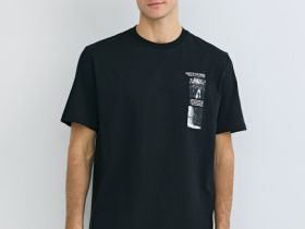 Футболка с принтом, Черный