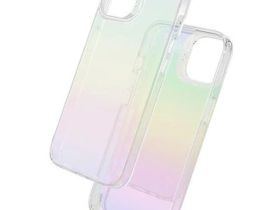 Чехол-накладка Zagg Iridescent Anti-microbial Magsafe для iPhone 14 Pro пластиковый (фиолетово-желтый градиент)