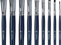 Кисть белка №16 овальная Альбатрос "Байкал" длинная ручка