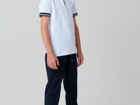 Сорочка трикотажная с воротником поло для мальчиков