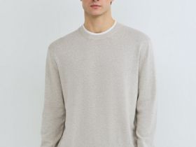 Джемпер с имитацией футболки, Белый