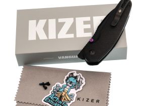 Складной нож Kizer Meteora, сталь Nitro-V, рукоять алюминий, черный