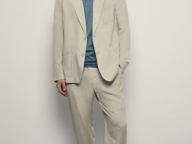 Однобортный пиджак с добавлением льна