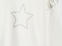 Лонгслив со стразами для девочек, Белый