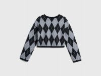 Вязаный джемпер для девочек, Серый