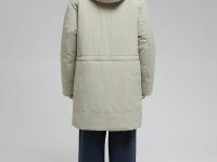 Утепленное пальто с утяжниками на талии