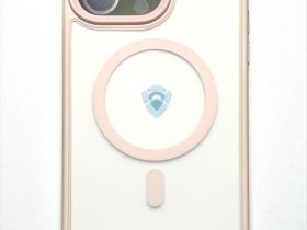 Чехол-накладка Dfansdesign Magsafe Case для Apple iPhone 14 Pro Max пластиковый прозрачно-белый (розовая рамка)