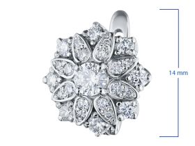 Серьги из белого золота с бриллиантами э4001сг04186100