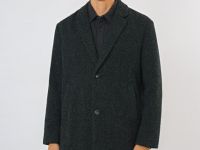 Однобортное пальто, Серый