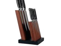 Подставка для ножей магнитная Woodinhome KS018SWN-ST, орех/мрамор