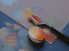Набор прессованной пастели nuance., Tablette chromatique, яркие оттенки, 10 цв., с инструментами