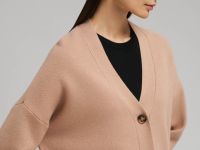 Кардиган свободного кроя с v-вырезом