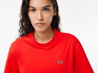 Женская футболка Lacoste Loose Fit из мягкого хлопка