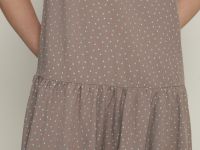 Сарафан силуэта трапеция с принтом в горошек