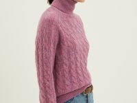 Свитер с косами с добавлением шерсти