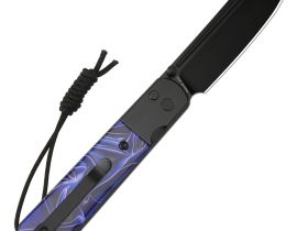 Складной нож Artisan Cutlery Holm, сталь AR-RPM9, рукоять сталь/акрил, фиолетовый/черный