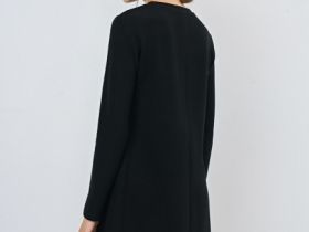 Платье мини А-силуэта, Черный