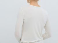 Лонгслив с шёлком, Бежевый