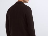 Текстурное вязаное поло, Коричневый