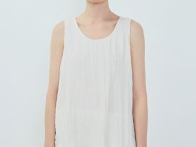 Майка из ткани с жатым эффектом, Бежевый