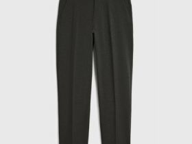 Прямые брюки с эластичным поясом, Серый