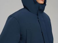 Однобортное пальто с капюшоном