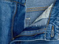 Широкие джинсы с высокой посадкой, Голубой