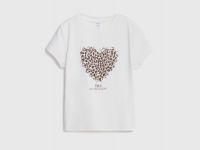 Футболка с принтом для девочек, Белый