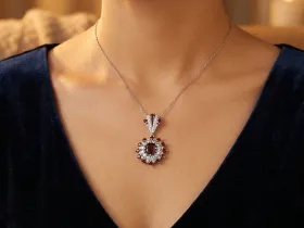 Подвеска из серебра с гранатами и топазами э0668пд04260356