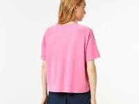 Женская футболка Lacoste свободного кроя с круглым вырезом и принтом