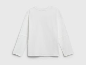 Лонгслив с вышивкой для девочек, Белый