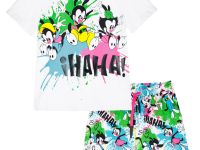 Комплект трикотажный для девочек: фуфайка (футболка), шорты