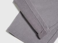 Трикотажные брюки с эффектом стирки для девочек, Серый