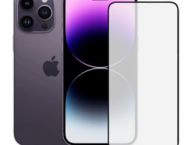 Защитное стекло Tempered Glass 9H для Apple iPhone 14 Plus цветное (черная рамка)