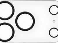 Защитное стекло Krutoff для объективов камеры Apple iPhone 17 Pro с чёрным ободком