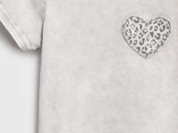 Футболка с аппликацией для девочек, Серый