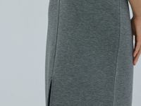 Юбка миди прямого кроя, Серый