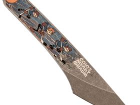 Скелетный нож N.C.Custom Киридаши Koi Шайбу! Шайбу!! - Вымпел, сталь AUS-8