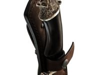 Нож Мишутка с лапой гардой, сталь Х12МФ, граб