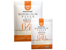 Набор бумаги для акварели Potentate 19х27 см см 640 г 100% хлопок, упаковка 5 л