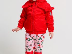 Куртка детская текстильная с полиуретановым покрытием для девочек (ветровка)