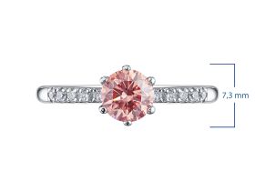 Кольцо из белого золота э0912кц06210022_pink