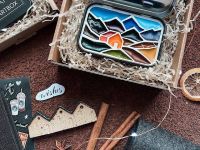 Палетка для красок "Гренландия" 9х6 см, цвет белый, пластик белый