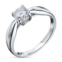 Классическое кольцо из белого золота э4712кц09210853