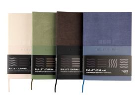 Блокнот для записей СТИХИЯ Bullet Journal 140х200 мм 100 г 80 л, цвет обложки Cумеречный синий