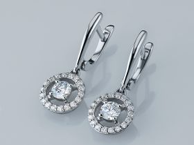 Серьги из серебра э0612сг04210018_white