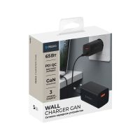 Сетевое зарядное устройство Deppa (11435) Wall charger gan 65W 3.0А USB/Type-C (черный)