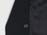 Жакет с контрастными манжетами для девочек, Черный