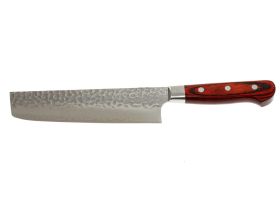 Нож кухонный накири 160 мм, Sakai Takayuki, сталь VG-10 Damascus, рукоять дерево пакка