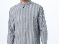 Рубашка из жатого хлопка, Серый